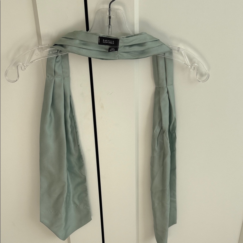 Barneys New York Light Green Silk Belt